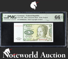 Germany Federal Republic 5 Deutsche Mark 1980 P 30b UNC PMG 66 EPQ NR No Reserve