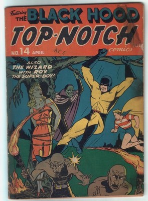 TOP-NOTCH COMICS #14, Apr 1941 MLJ Magazines bondage cover golden age F/G (1.5)