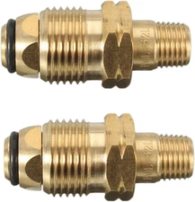 2 Packs Universal Propane LP LPG Gas Cylinder Tank Adapters Fitting Full Flow Br