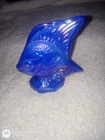 BEAUTIFUL VTG FENTON Blue Iridescent Sunfish Art Glass Figurine  2.75"H FISH