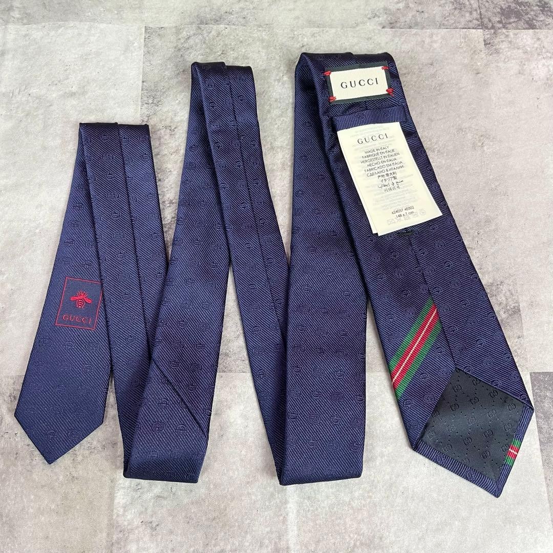 Excellent Condition GUCCI Interlocking Tie 100 Si… - image 7