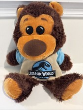 Universal Studios Teddy Bear Jurassic Park Blue Hoodie Plush Stuffed Animal 20"