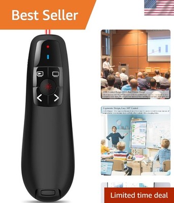 Ultra-Bright Red Pointer Presentation Clicker: 100ft Range for PowerPoint Users