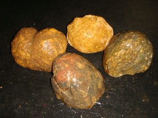 4 WHOLE BRAZILIAN AGATE NODULES 12 1/4 POUNDS