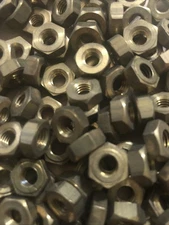 25 NOS Brass 14-24 Hex Nuts Vintage USA !