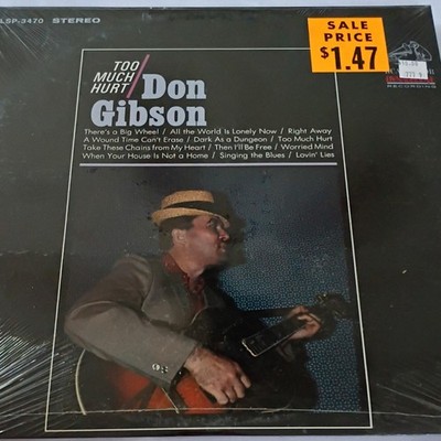 New Sealed Don Gibson Too Much Hurt RCA Victor LP 12'' Black Vinyl Stereo 1965