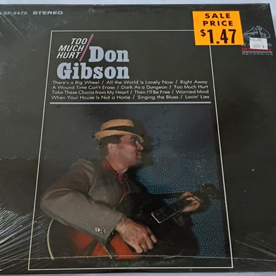 #ad New Sealed Don Gibson Too Much Hurt RCA Victor LP 12quot; Black Vinyl Stereo 1965 $19.99