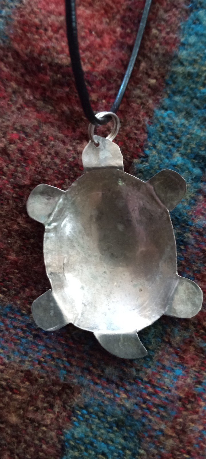 1990's Native American Sterling 3D Turtle 🐢 Neck… - image 5