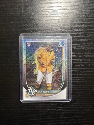 2025 Bowman Chrome Mega Box NICK KURTZ RC #93 Image Variation Mojo Refractor SSP