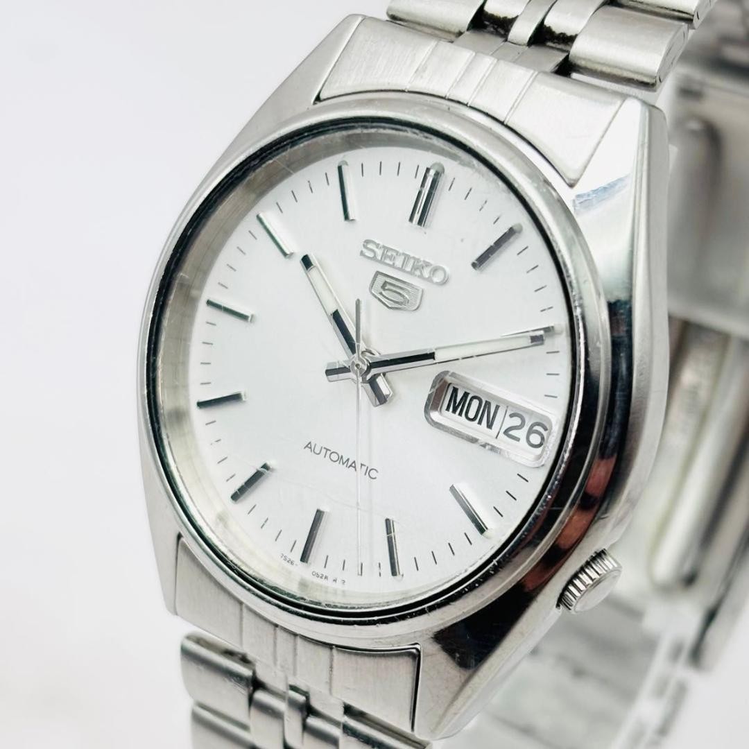 wrist Mens Watch Silver DayDate Wrist 5 Seiko Vintage Automatic 17cm - vintagewatches.pk