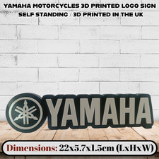 YAMAHA Motorcycles 3D Printed Sign Self-Standing Iconic Logo Desk Décor Man Cave