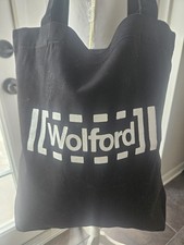 Borsa in tela marca Wolford mercato shopping riutilizzabile cotone nuova nera bianca