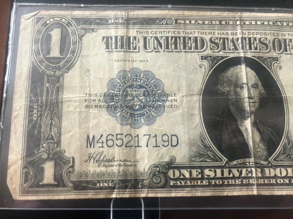 $1 "1923" (HORSEBLANKET) $1 (SILVER CERTIFICATE) - No Pinholes - Image 3 of 4