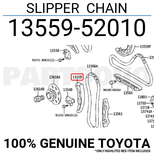 1355952010 Genuine Toyota SLIPPER CHAIN 13559-52010 | eBay