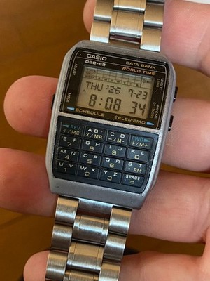 CASIO Data Bank DBC-62 Watch, Solid Stainless Steel Bracelet