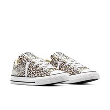 Converse Kids' Street Low Cheetah Sneakers - Cream 4