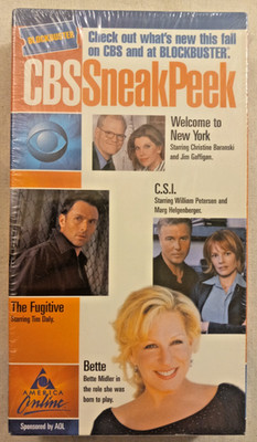 SEALED CBS Sneak Peek 2000 VHS C.S.I. Blockbuster AOL Collector Tape