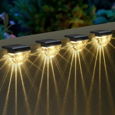 8 Pack Solar Deck Lights Outdoor, Solar Step Lights Waterproof for Outside, Yard