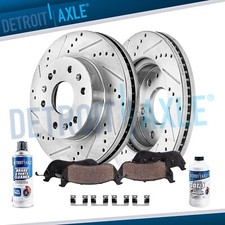 Front Drilled Rotors Brake Pads Kit for Silverado Express Suburban Sierra 1500