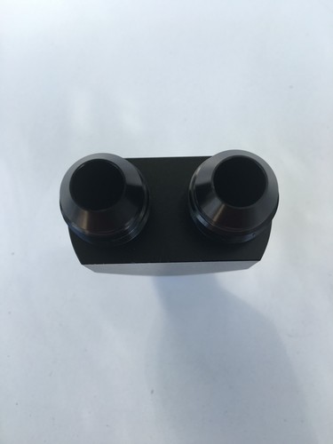 Z118N -4AN "Y" Block Fitting Junction Coupler 4/4/4 Y Parallel Exit BLACK - Picture 2 of 4