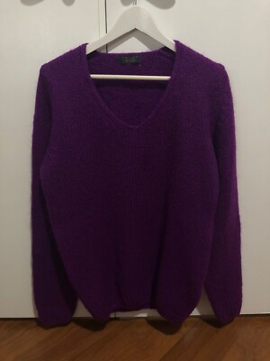 ZARA MAN MODA SPORT Purple V neck Knit Sweater US Men SZ