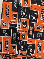 Philadelphia Flyers fabric. Sold By Yard