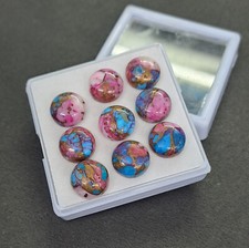 SPINY PURPLE DALIHA COPPER TURQUOISE CABOCHON ROUND SHAPE LOOSE GEMSTONE