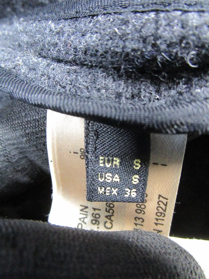 Abrigo Massimo Dutti Mujer Pequeño Negro Frente Abierto Mezcla Lana Foto 4 de 4