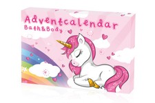 Accentra Calendario dell'Avvento Unicorno Unicorno Bath Body Cosmetici Rosa Ragazze Girls