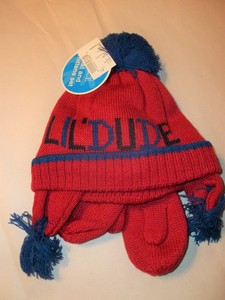 baby boy hat and mittens set