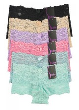 NWT-SET OF 6 NWT-SOFRA LADIES LACE HIPSTER PANTY-SIZES SM-MED-LG-XL
