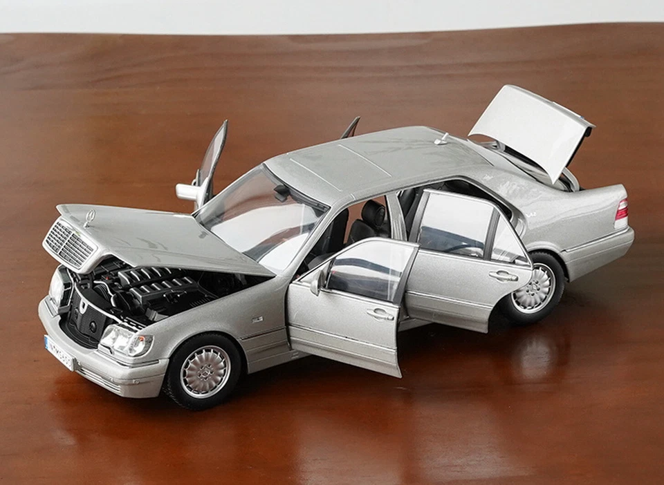1/18 Scale Mercedes-Benz S600 W140 1990 Silver Diecast Car Model Toy Gift NIB NE - Image 4 of 4
