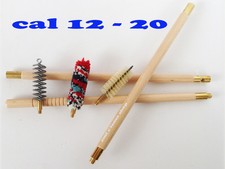 kit pulizia fucile caccia cal 12/20 completo scovolini scovoli asta armi tiro 
