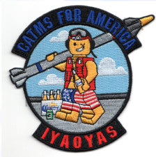 4" NAVY CATMS FOR AMERICA IYAOYAS EMBROIDERED PATCH
