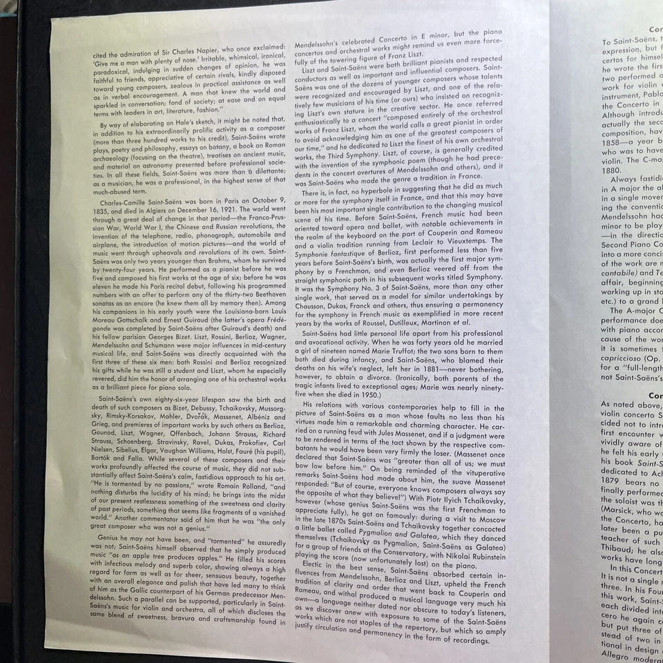 Saint-Saens 3 Vinyl Records For Cello Varga & Orch Ricci Violin QUAD VOX BOX LPs Foto 4 de 4