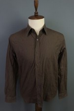 Desigual Brown Long Sleeve Button Down Shirt Size L