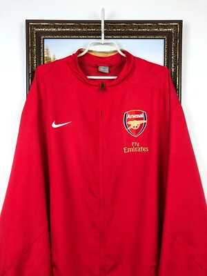 Vintage Nike Arsenal Football Jacket Soccer Track Top Mens Gunners