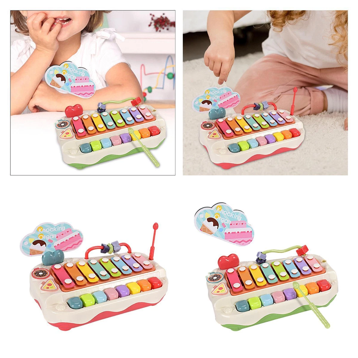 2 en 1 Baby Piano Xylophone Pour les tout-petits, Bébé Piano Jouet