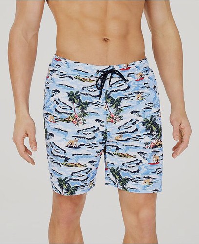 $99 Club Room Men Blue Elastic Swimwear 
