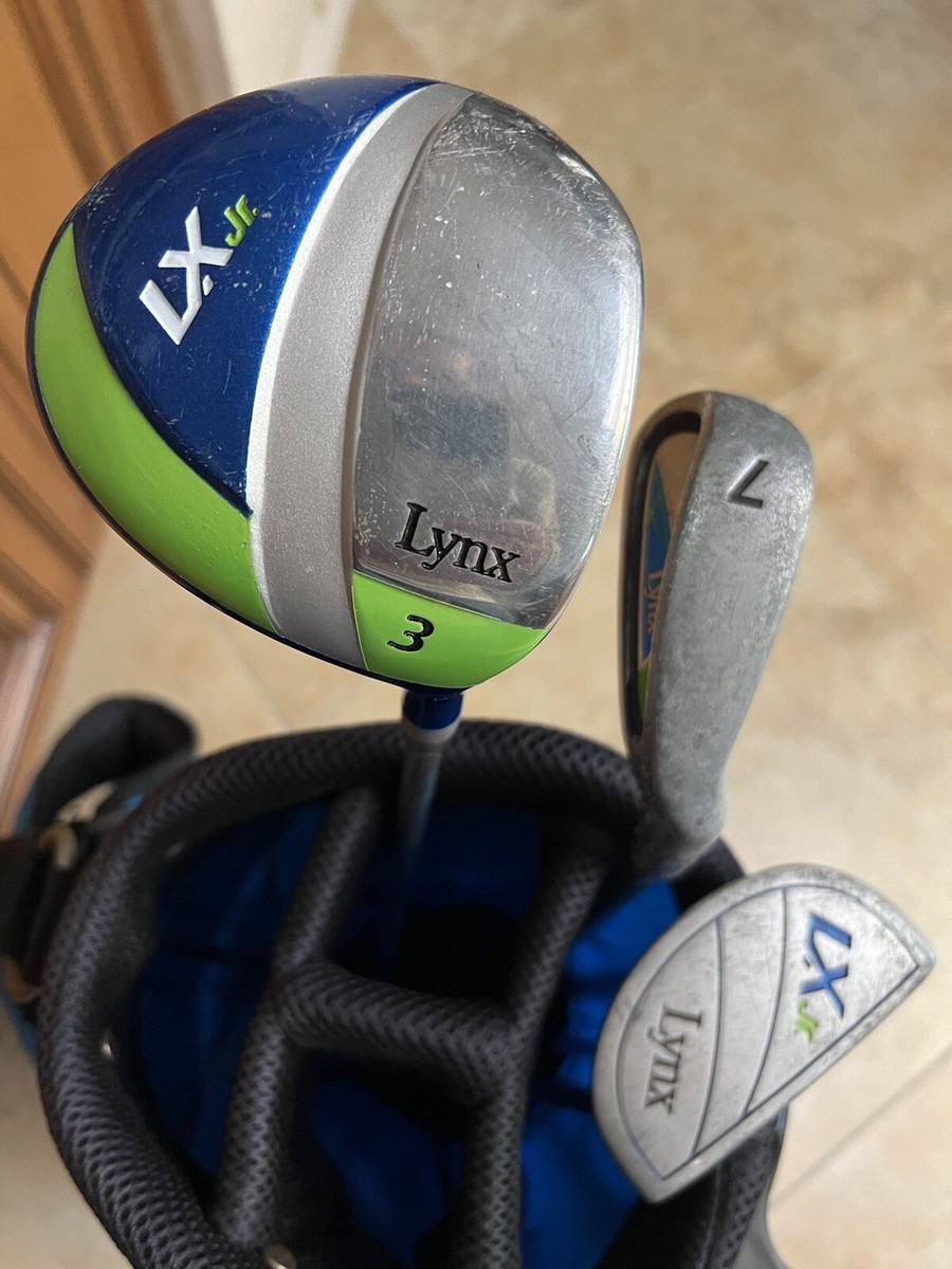 Lynx LX Jr Blue Kids Junior 3 Pc Golf Club Set Youth Right Hand w