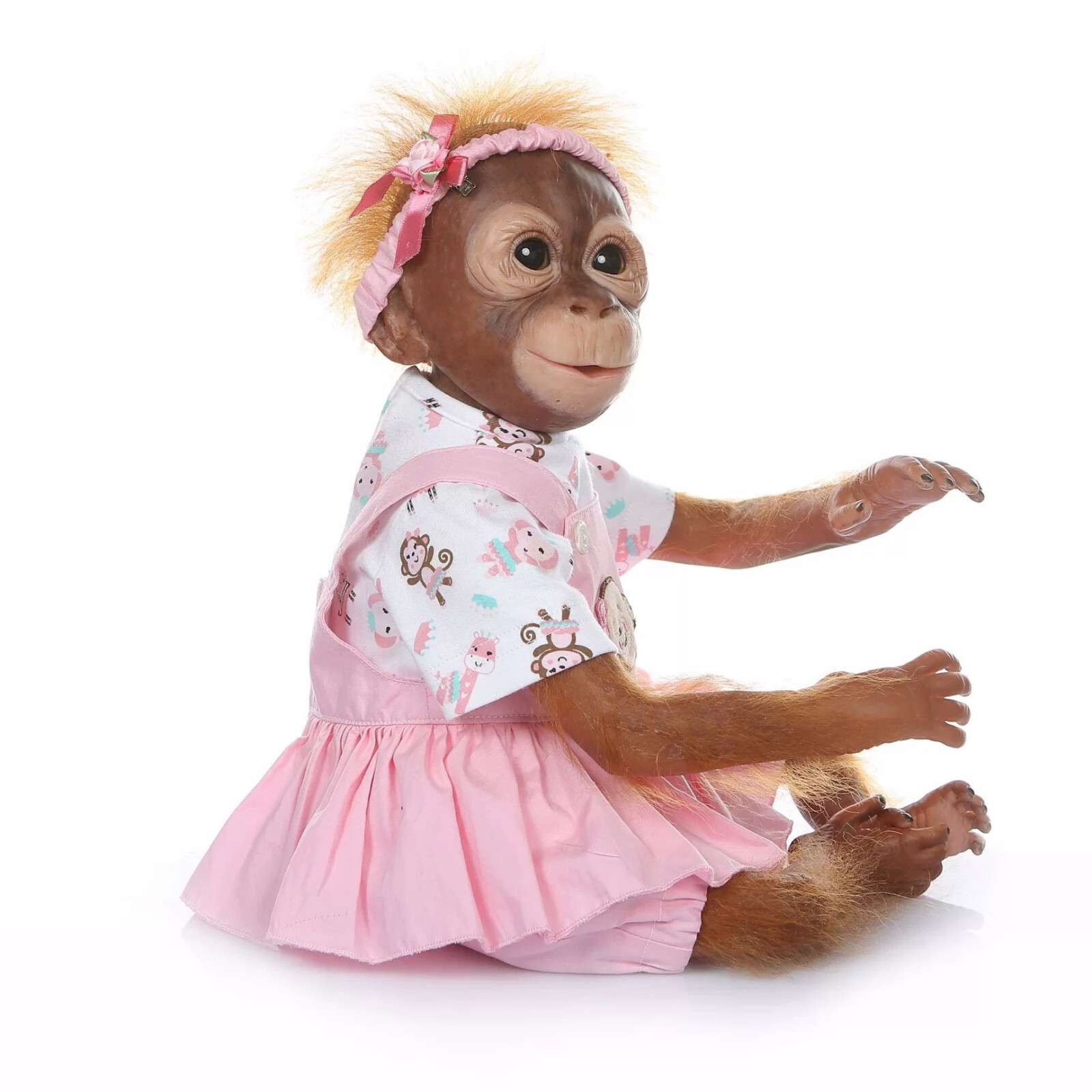 20" Reborn Monkeys Baby Dolls Silicone Newborn Doll Set Christmas Birthday Gifts