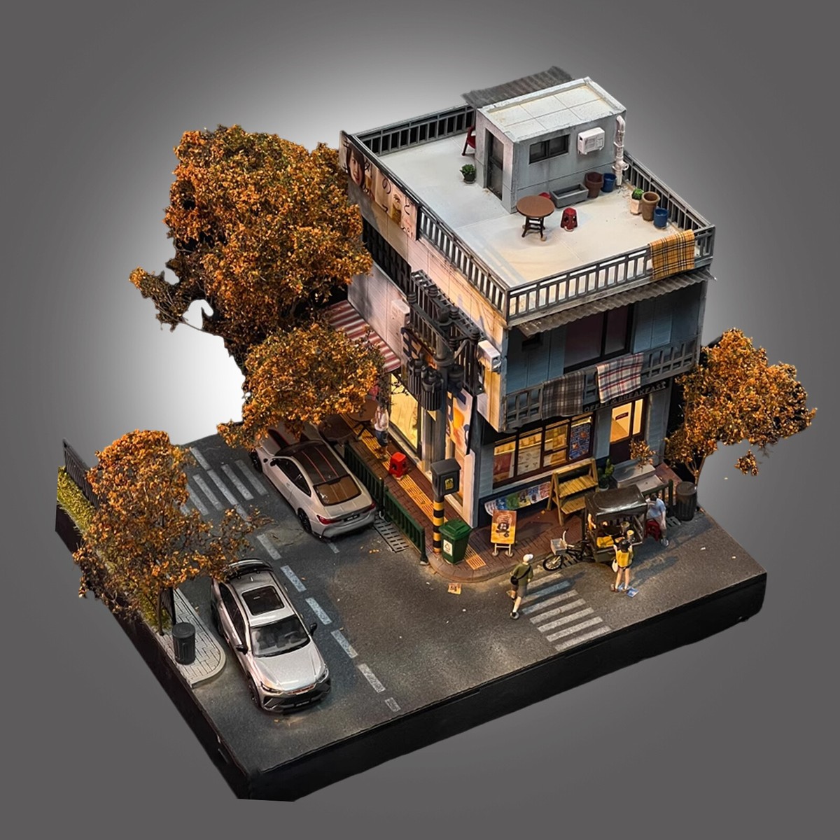 ☆1/64 Cocodake Diorama Plate H Set 1/64 Taco Bell Hot Wheels Display - Diorama | Detailed Setup