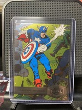 2021 Upper Deck Marvel Spider-Man Metal Universe Captain America #116 Yellow