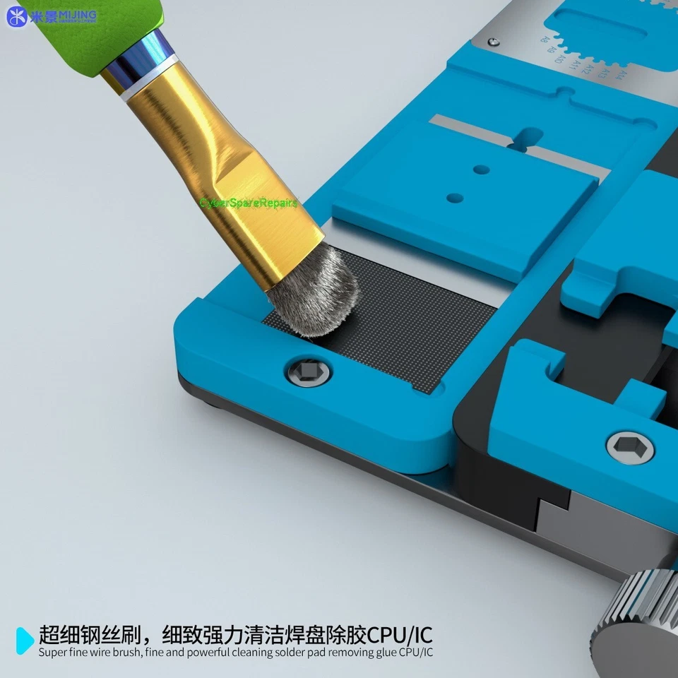 PCB Cleaning Steel Sideburns Brush ESD High Quality Set ReWork MiJing SS2 UK - Image 2 of 4
