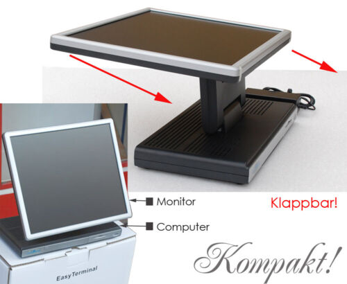 Wall Computer +17 " 43 CM TFT RS232 Serial Parallel USB 40GB Ide HDD Windows 98 - Picture 7 of 7