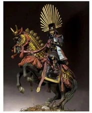 1/24 Samurai Warrior on Horseback Resin Model Historical Miniature Unassembled