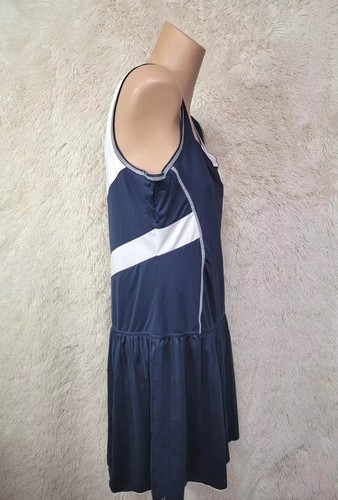 Antigua Desert Dry Tennis Dress Size L Golf Shelf Bra Navy & White Sleeveless P - Picture 3 of 8