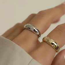 Starry Sky Statement Silver/Gold Bold Ring