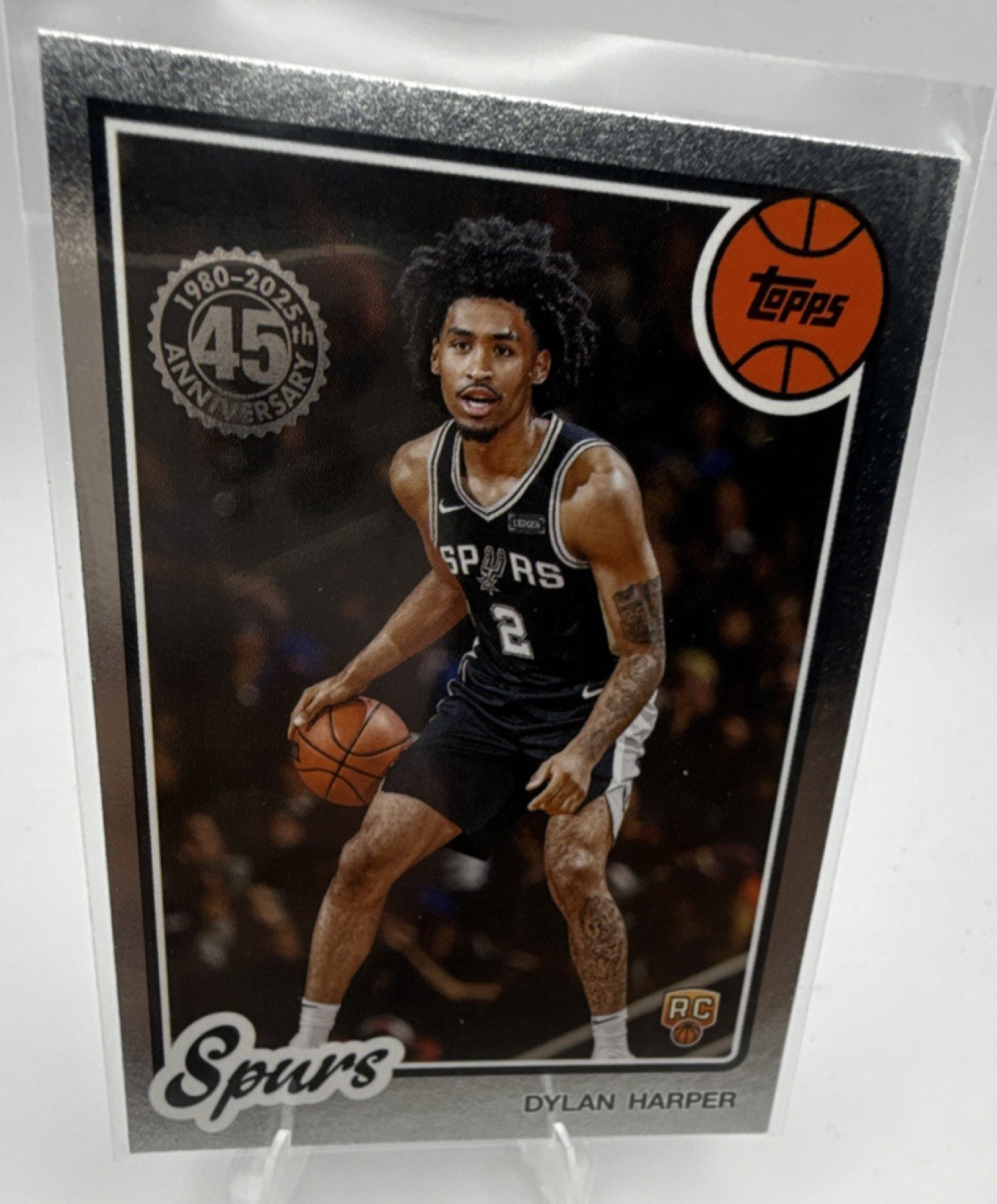 Topps 2025-26 Dylan Harper RC San Antonio Spurs 1980-81 Insert #80BK-52