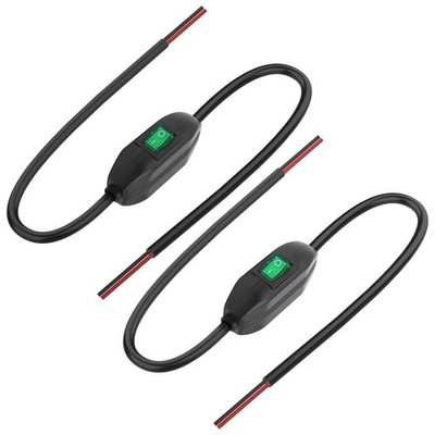12V-24V Inline-Kabelschalter 2Pack-Ein-/Aus-Rockerschalter für Lampe T4P44295